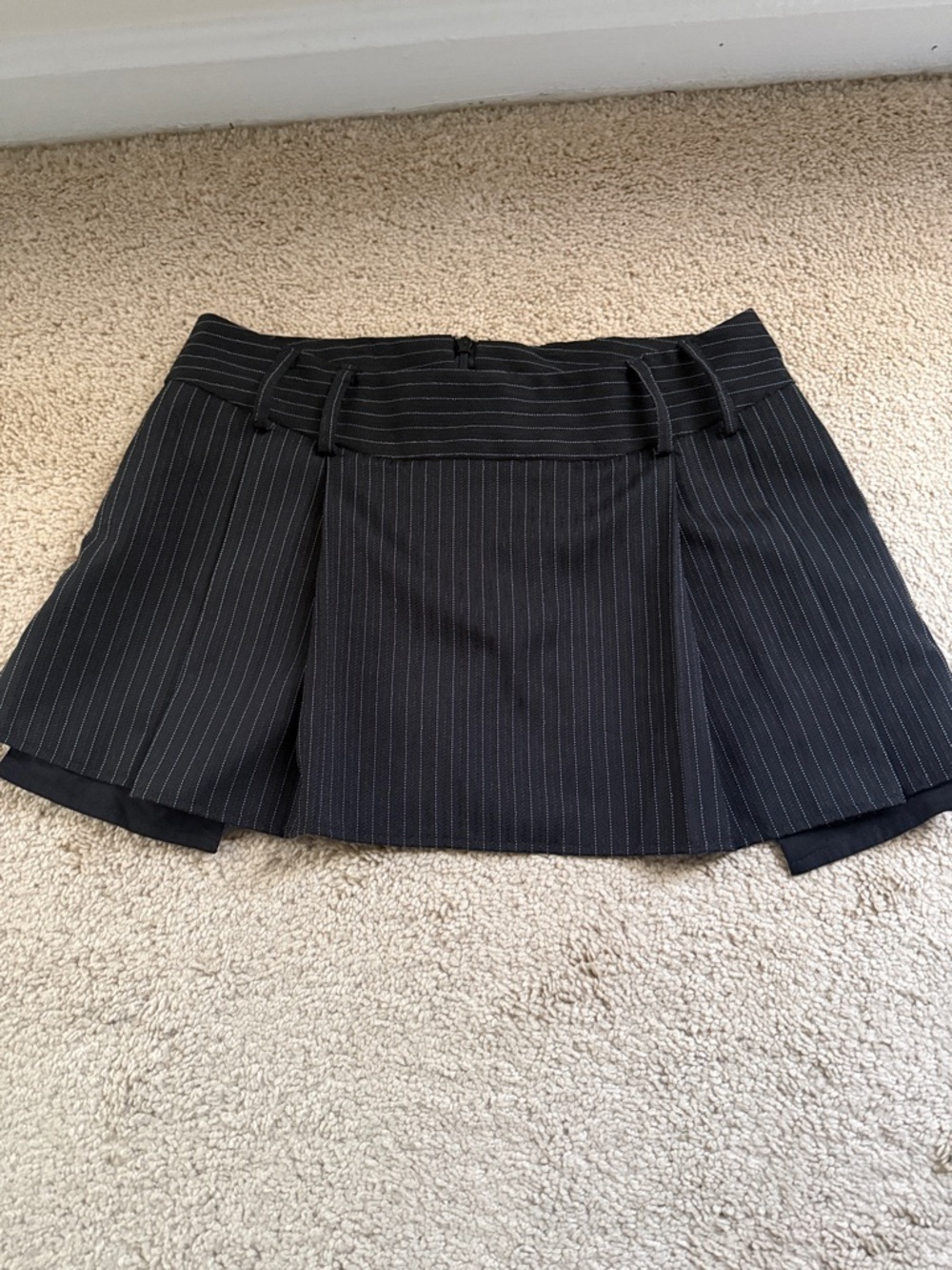 ASOS Black Pinstripe Mini Skirt